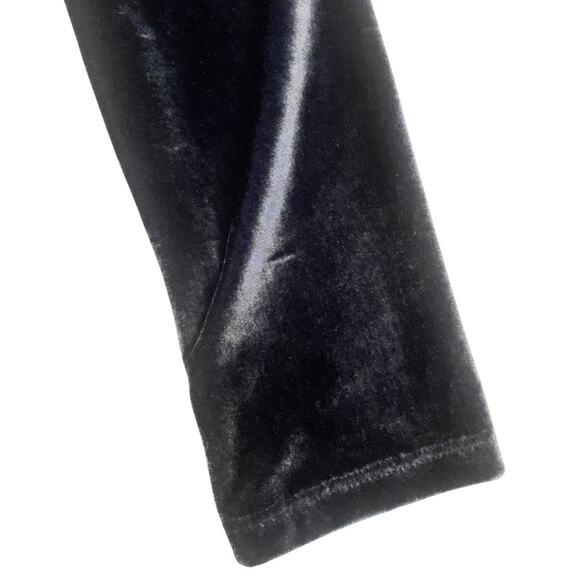 ZARA Dark Blue Gray Velvet Bodysuit Long Sleeves Size Small Party Elegant - Picture 2 of 12